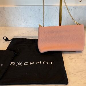 Rocknot Blush Pink Leather Clutch with 2 straps